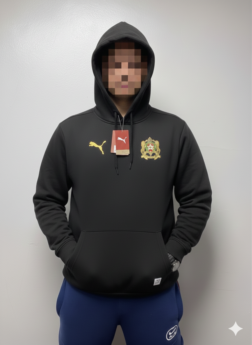 هودي شتوي بولار دافئ بزاف، تصميم مغربي عصري بشعار Morocco 🇲🇦