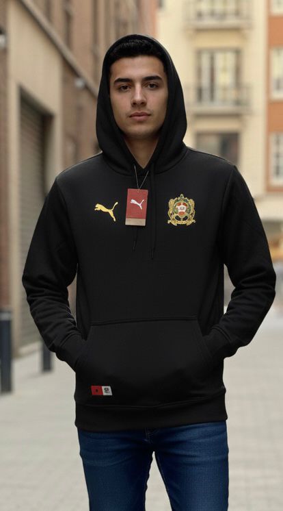 هودي شتوي بولار دافئ بزاف، تصميم مغربي عصري بشعار Morocco 🇲🇦